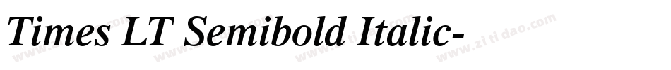 Times LT Semibold Italic字体转换